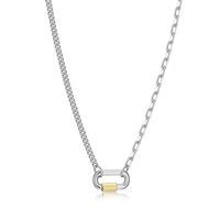 REIGN Necklace Sterling - Two-tone Carabiner Link R0ADL6A079