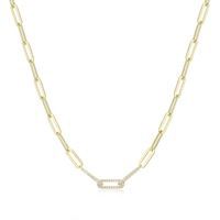REIGN Necklace Sterling Gold Plated - Paperclip