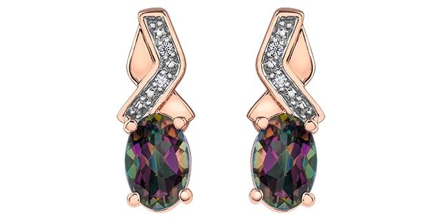 Corona Mystic Topaz 10KWR Gemstone Earrings