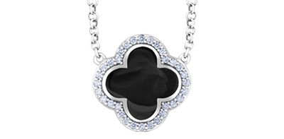 Corona Black Onyx 10KW Gemstone Necklace