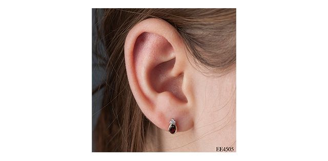 Corona Garnet 10KY Gemstone Earrings DD7959