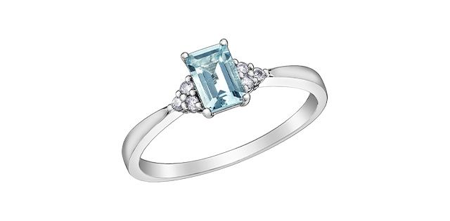 Corona Aquamarine 10KW Gemstone Ring R4429