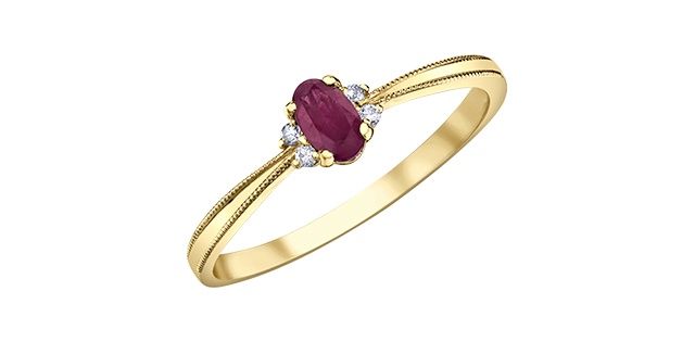 Corona Ruby 10KY Gemstone Ring R4432