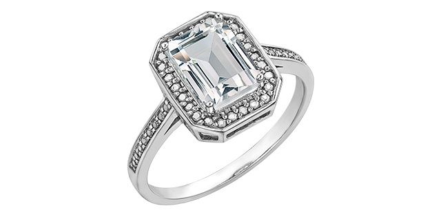 Corona White Topaz 10KW Gemstone Ring R4354