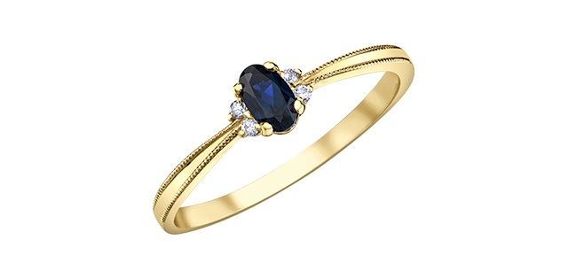 Corona Sapphire 10KY Gemstone Ring R4432