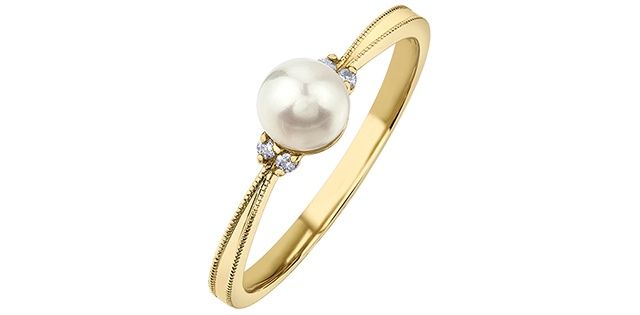 Corona Pearl 10KY Gemstone Ring R4432