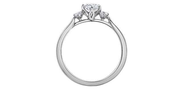 Maple Leaf 18KPD .65TW Diamond Engagement Ring R31022 Eternal Flames