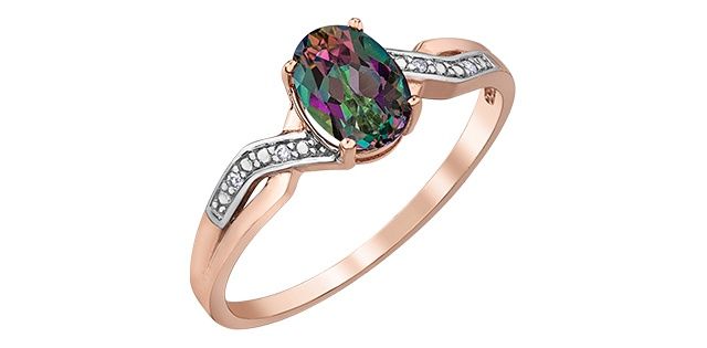 Corona Mystic Topaz 10KR Gemstone Ring R4370RG