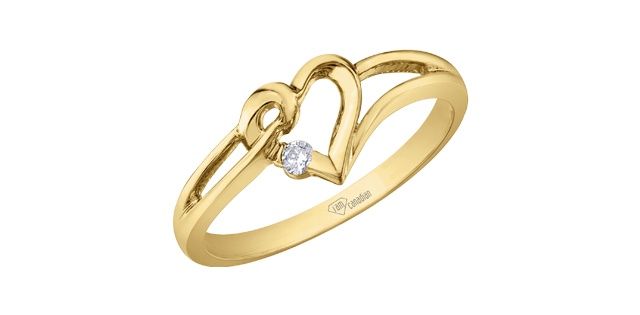 I Am Canadian 10KY .03TW Diamond Ring RCH315