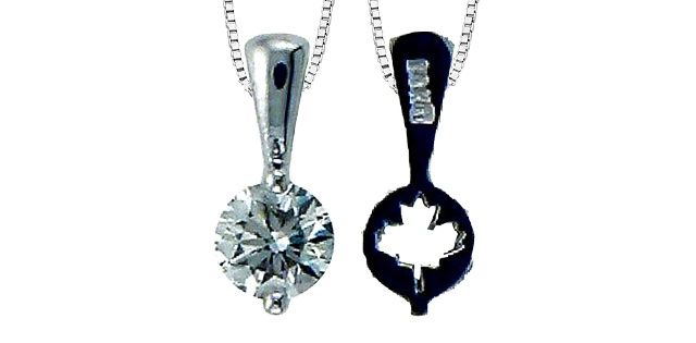 Maple Leaf Forever Diamond Necklace 10KW .15TW 50021
