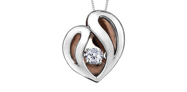 Maple Leaf Forever Diamond Necklace 10KWR .10TW 50036