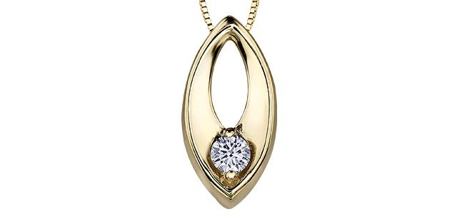 Maple Leaf Forever Diamond Necklace 10KY .06TW 50034