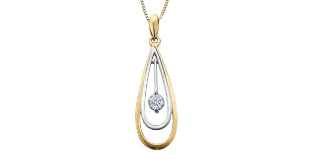Maple Leaf Forever Diamond Necklace 10KYW .10TW 50024
