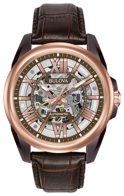 Bulova Sutton Automatic Skeleton Mens Watch 98A165