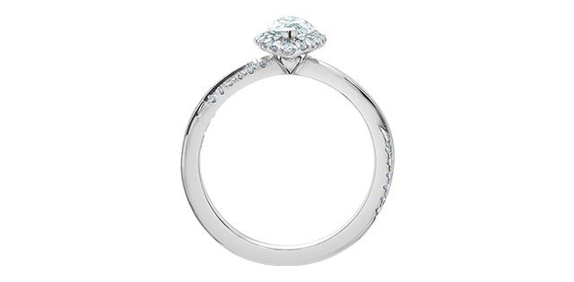 Lab Diamond 14KW 1.00TW Engagement Ring R31331 Diamond Evolution