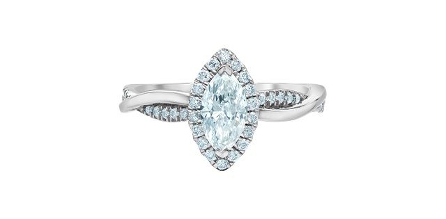 Lab Diamond 14KW 1.00TW Engagement Ring R31331 Diamond Evolution
