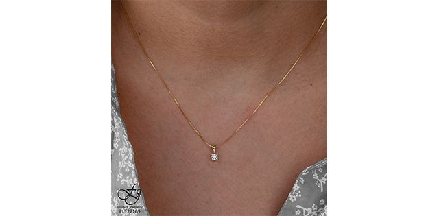 Forever Diamond 10KY .03TW Necklace PLT27169