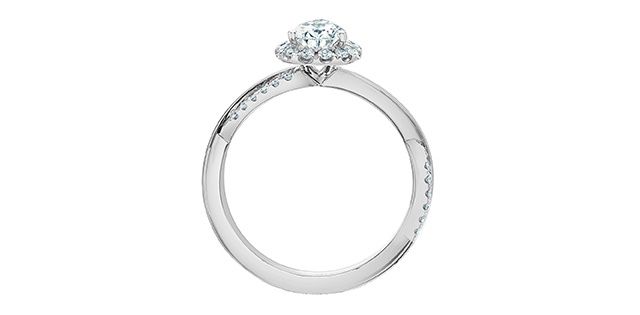 Lab Diamond 14KW 1.07TW Engagement Ring R31330 Diamond Evolution