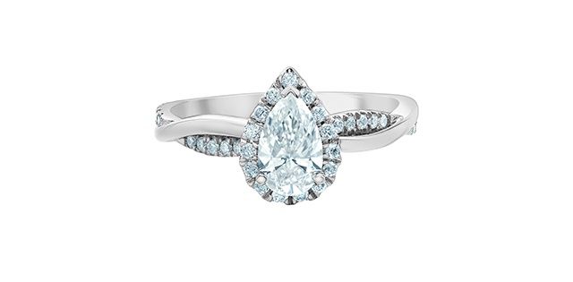 Lab Diamond 14KW 1.07TW Engagement Ring R31330 Diamond Evolution