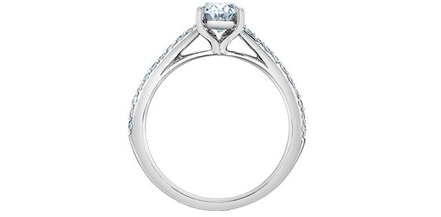 Lab Diamond 14KW 1.20TW Engagement Ring R31155 Diamond Evolution