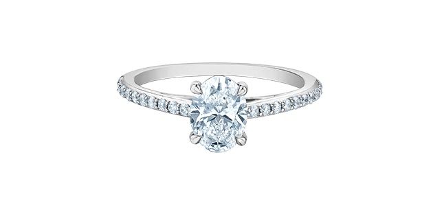 Lab Diamond 14KW 1.20TW Engagement Ring R31155 Diamond Evolution