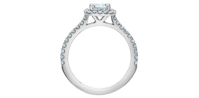 Lab Diamond 14KW 1.35TW Engagement Ring R31165 Diamond Evolution