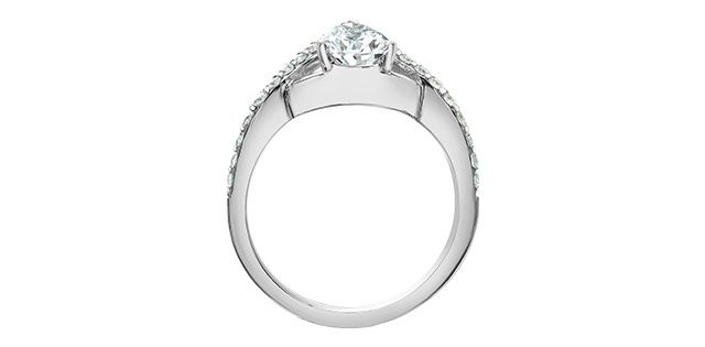 Lab Diamond 14KW 1.50TW Engagement Ring R31357 Diamond Evolution