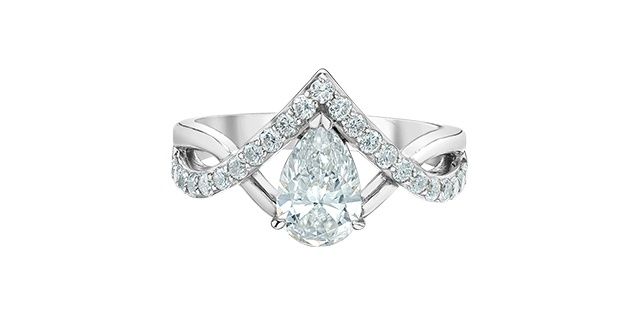 Lab Diamond 14KW 1.50TW Engagement Ring R31357 Diamond Evolution