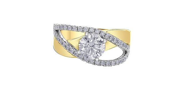 Lab Diamond 14KW 1.75TW Engagement Ring R31519 Diamond Evolution