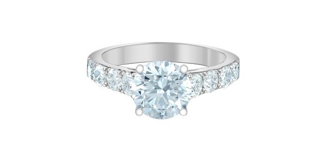 Lab Diamond 14KW 2.14TW Engagement Ring R31404 Diamond Evolution