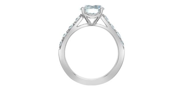 Lab Diamond 14KW 2.14TW Engagement Ring R31404 Diamond Evolution