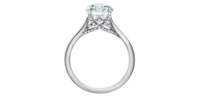 Lab Diamond 14KW 2.15TW Engagement Ring R31410 Diamond Evolution