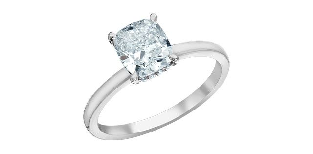 Lab Diamond 14KWY 1.58TW Engagement Ring R10207 Diamond Evolution