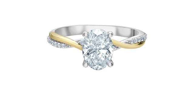 Lab Diamond 14KWY 1.60TW Engagement Ring R31273 Diamond Evolution