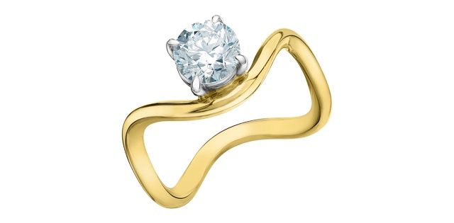 Lab Diamond 14KY 1.00TW Engagement Ring R10256 Diamond Evolution