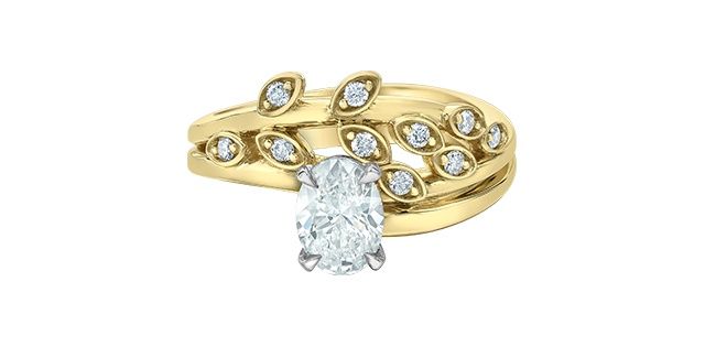 Lab Diamond 14KYW 1.15TW Engagement Ring R52H06 Diamond Evolution