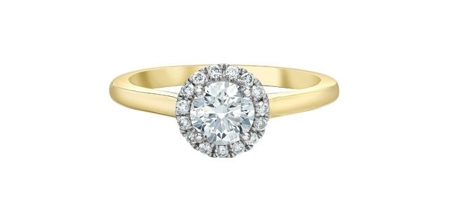 Lab Diamond 14KYW .64TW Engagement Ring R31245 Diamond Evolution