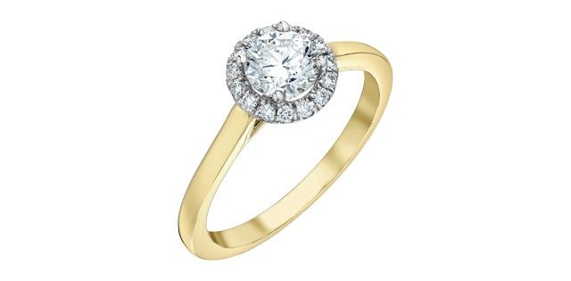 Lab Diamond 14KYW .64TW Engagement Ring R31245 Diamond Evolution