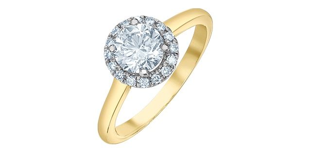 Lab Diamond 14KYW .89TW Engagement Ring R31245 Diamond Evolution