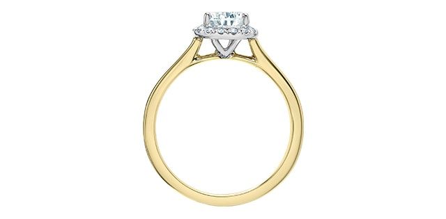 Lab Diamond 14KYW .93TW Engagement Ring R31247 Diamond Evolution