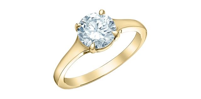 Lab Diamond 14KY 1.50TW Engagement Ring R10196 Diamond Evolution