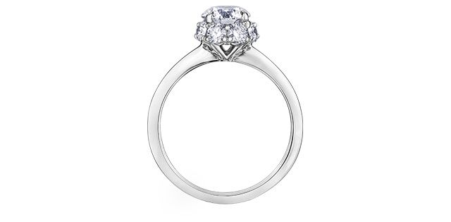 Lab Diamond 14KW 1.50TW Engagement Ring R30997 Diamond Evolution