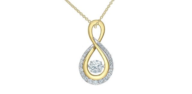 Lab Pulse Diamond 14KYW 1.16TW Necklace PP4656 Diamond Evolution