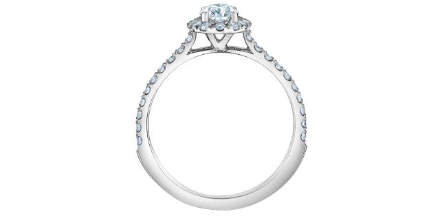 Lab Diamond 14KW .84TW Engagement Ring R31163 Diamond Evolution