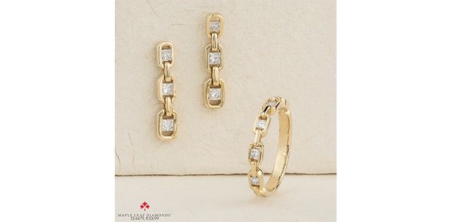 Maple Leaf Diamond 14KY .45TW Earrings EE4479