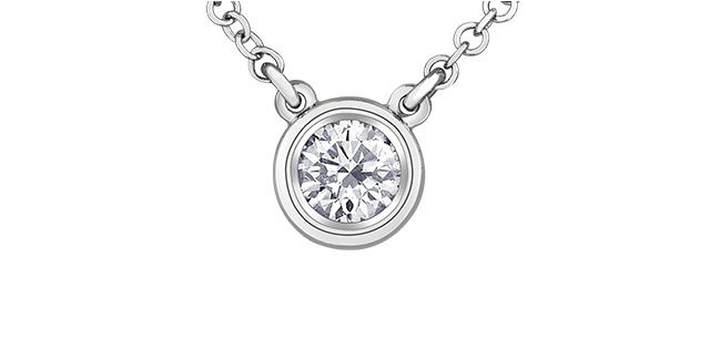 Maple Leaf Diamond 14KW .23TW Necklace NN308