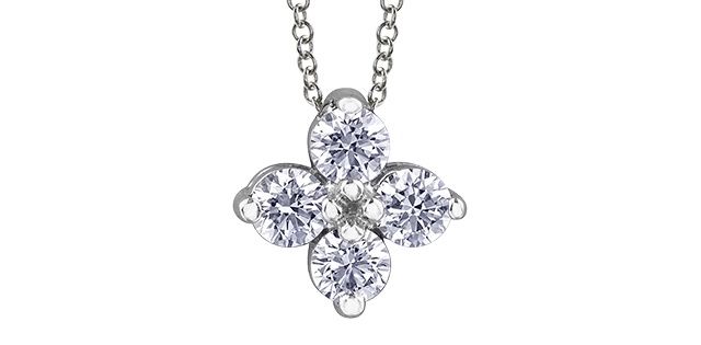 Maple Leaf Diamond 14KW .30TW Necklace PP4384
