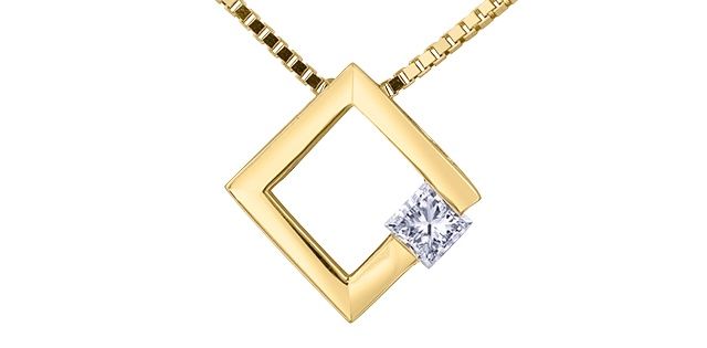 Maple Leaf Diamond 14KY .09TW Necklace PP4483