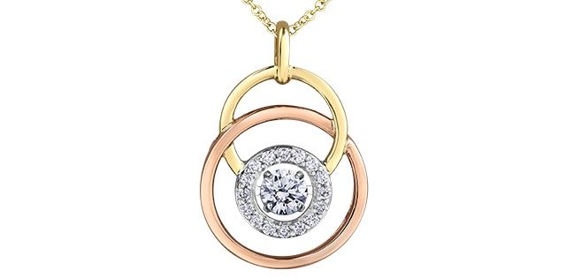 Maple Leaf Pulse 18KYWR .70TW Diamond Necklace PP4398