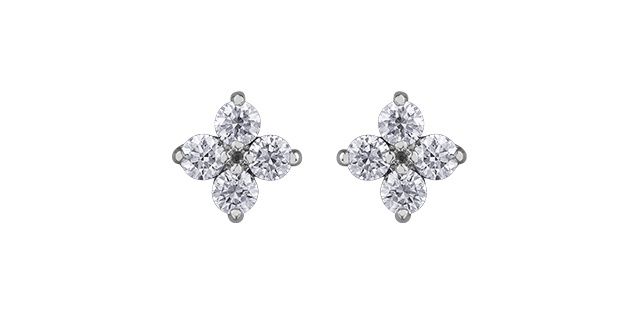 Maple Leaf Diamond 14KW .40TW Earrings EE4384